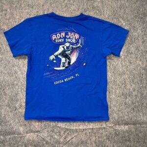 Ron Jon Surf Shop Kids Large Blue Astronaut Space Graphic T-Shirt Cocoa Beach FL